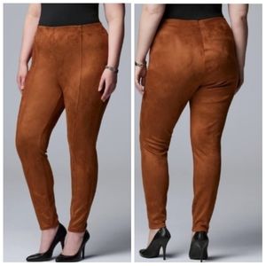 🍂 COGNAC SUEDE LEGGINGS